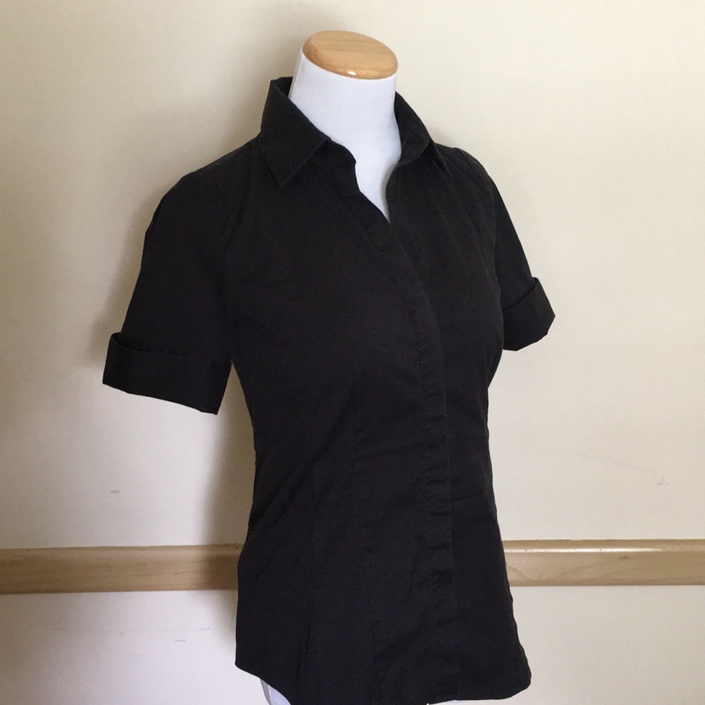 Ann Taylor Short Sleeve Cuffed Blouse